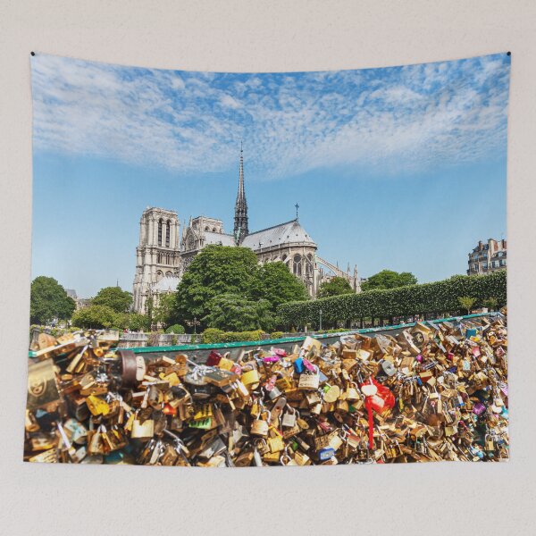 Item preview, Notre Dame de Paris From The Love Lock Bridge  designed and sold by Paul Thompson Photography.