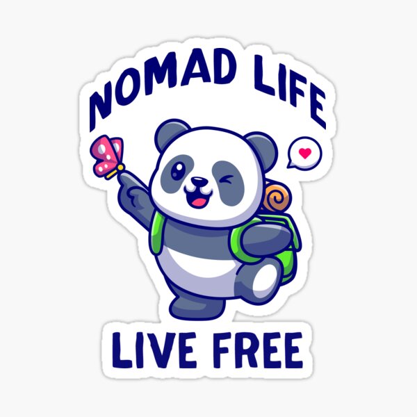 Nomad Life Live free Sticker