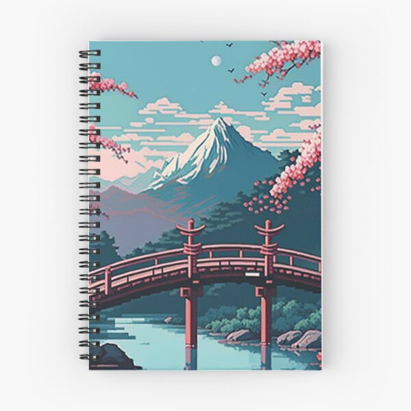 Item preview, chinese bridge with sakura and mountains v2 designed and sold by warzin.