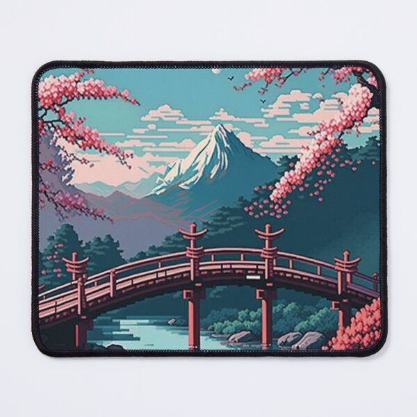Item preview, chinese bridge with sakura and mountains v2 designed and sold by warzin.