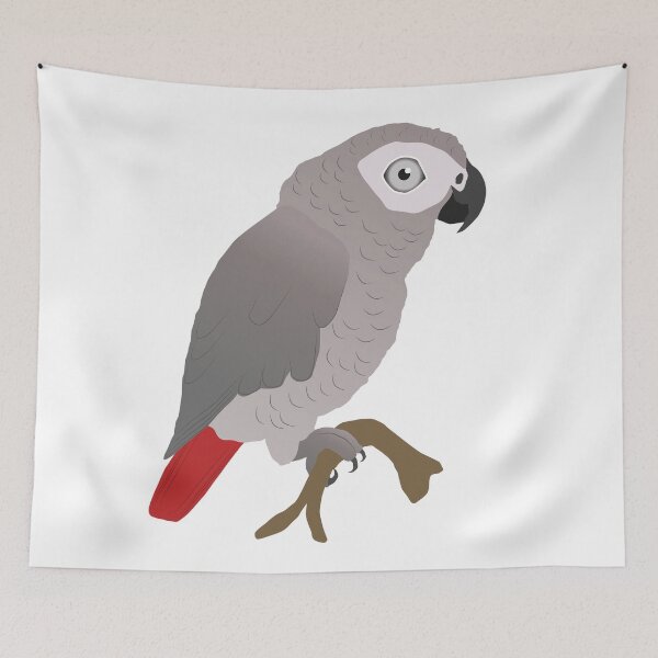 Item preview,  Cute African grey parrot vector designed and sold by Bwiselizzy.