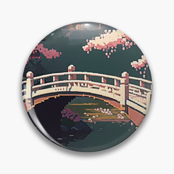 Item preview, chinese bridge with sakura and mountains v3 designed and sold by warzin.