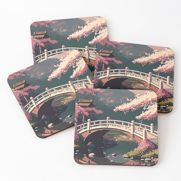 Item preview, chinese bridge with sakura and mountains v3 designed and sold by warzin.