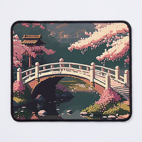 Item preview, chinese bridge with sakura and mountains v3 designed and sold by warzin.