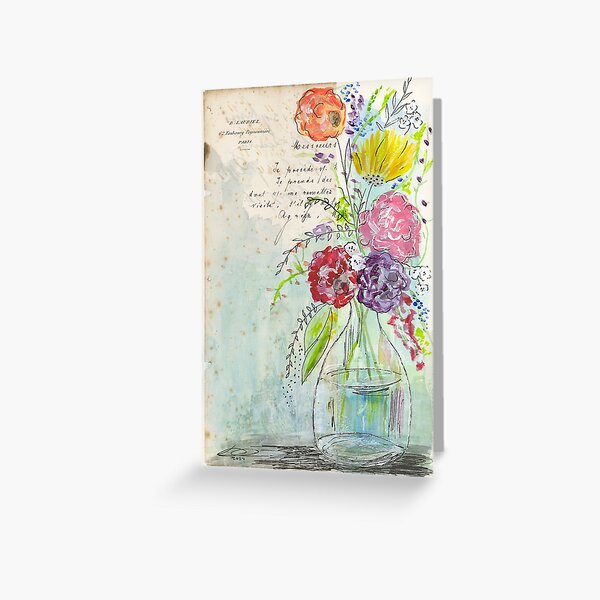 French flowers Greeting Card