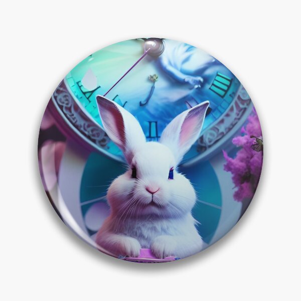Item preview, Alice Wonderland bunny late clock designed and sold by PinkInFantasy.