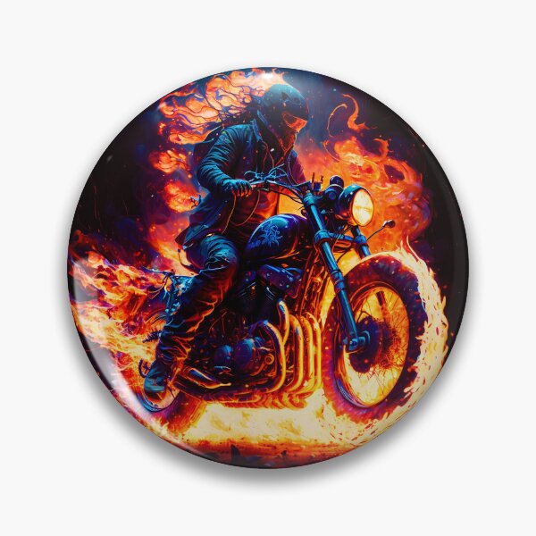 Item preview, Biker in flames designed and sold by Just66.