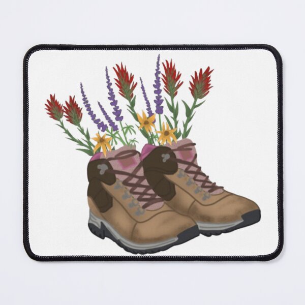 Item preview, wildflower hiking boots designed and sold by BORHIM-ART.