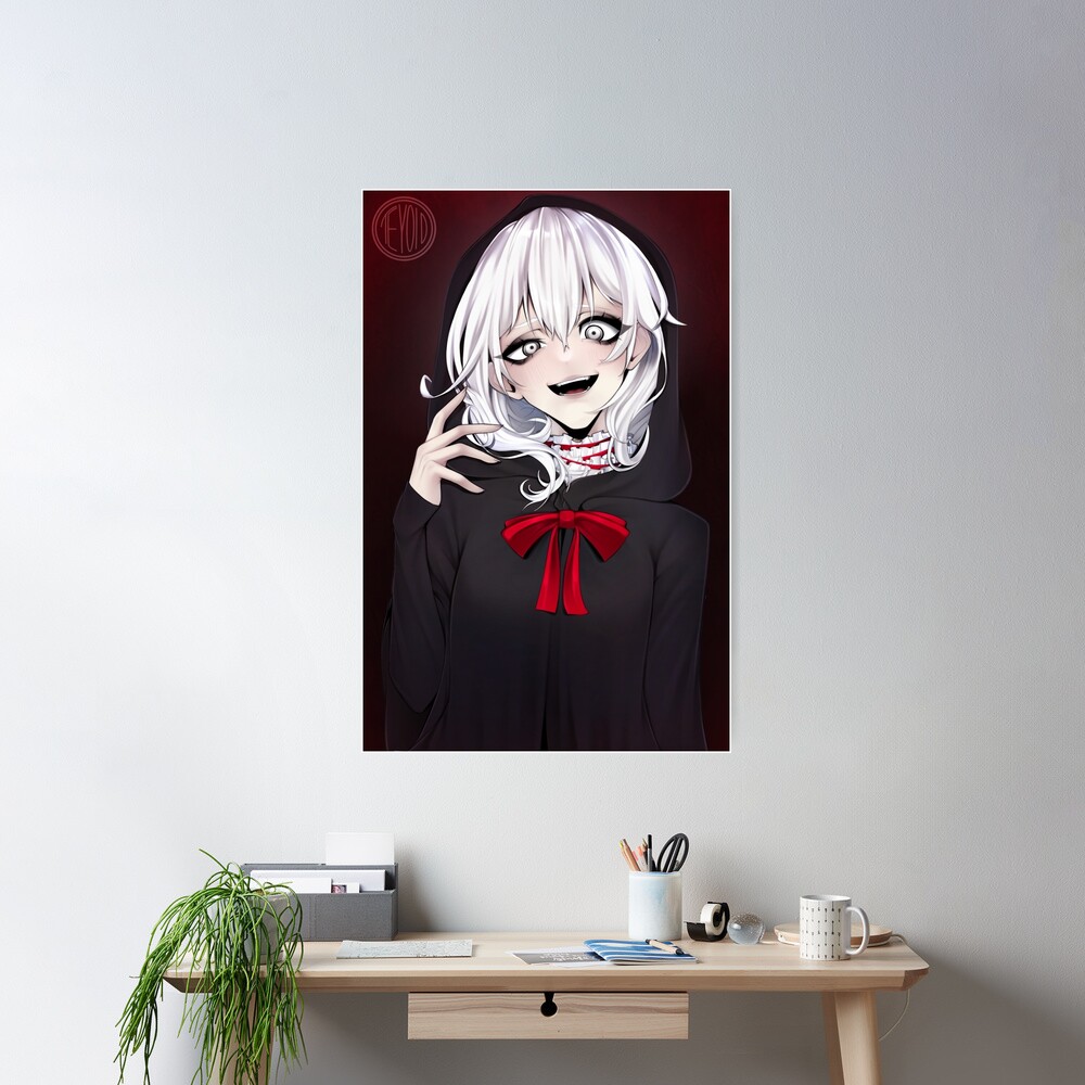 Jeff The Killer Anime Girl Poster for Sale by teyoid