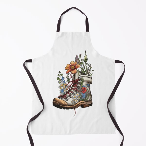 Item preview, wildflower hiking boots designed and sold by BORHIM-ART.
