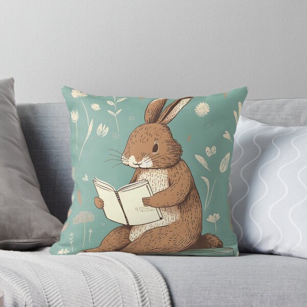 Item preview, A Cute Bunny Reading a Book designed and sold by Segattox.