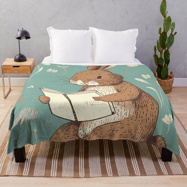Item preview, A Cute Bunny Reading a Book designed and sold by Segattox.