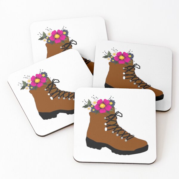 Item preview, wildflower hiking boots  designed and sold by BORHIM-ART.