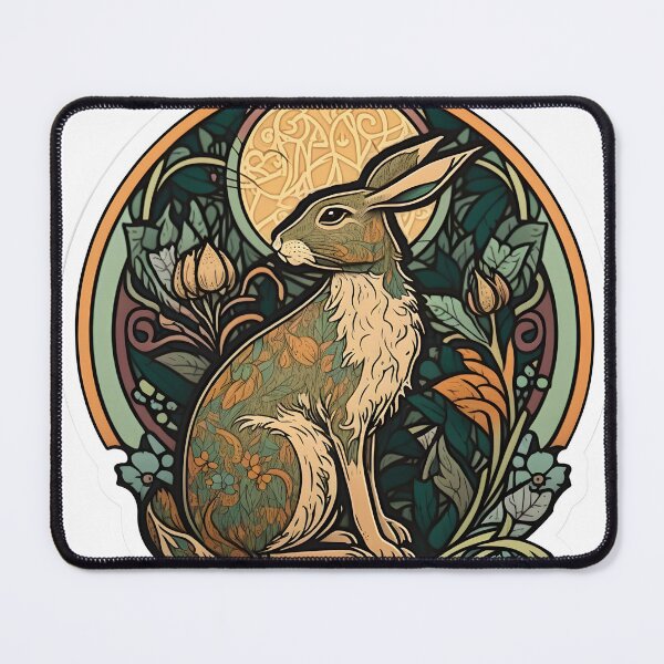 Item preview, Liebre Art Nouveau Pegatina designed and sold by Segattox.