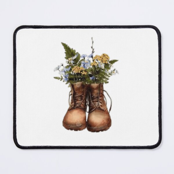 Item preview, wildflower hiking boots designed and sold by BORHIM-ART.