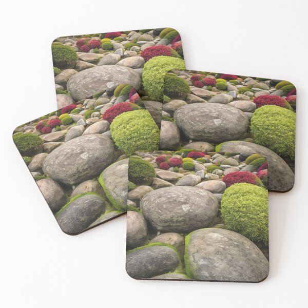 Item preview, Zen garden photo with huge boulders covered in moss designed and sold by RK - Shop.