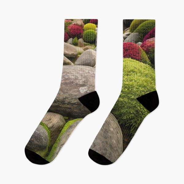 Item preview, Zen garden photo with huge boulders covered in moss designed and sold by RK - Shop.
