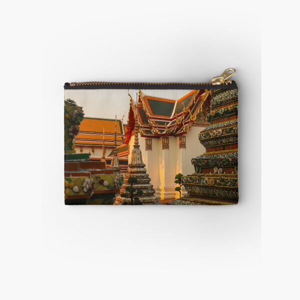 Item preview, Fourth sidewalk view to ornate roof, flanked from parts of Chedis at Wat Pho. designed and sold by kall3bu.