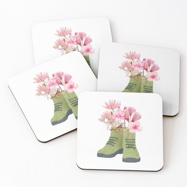 Item preview, wildflower hiking boots  designed and sold by BORHIM-ART.