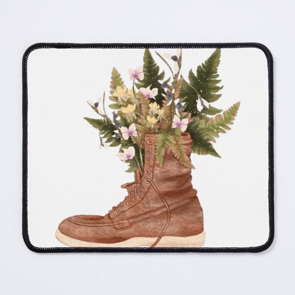 Item preview, wildflower hiking boots designed and sold by BORHIM-ART.