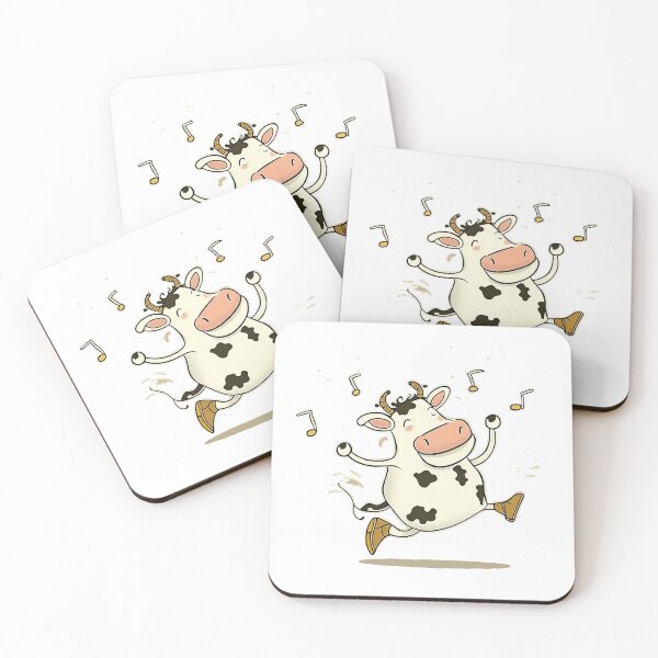 Item preview, Dancing Cow | Cute Cow Cartoon designed and sold by lightjourney.