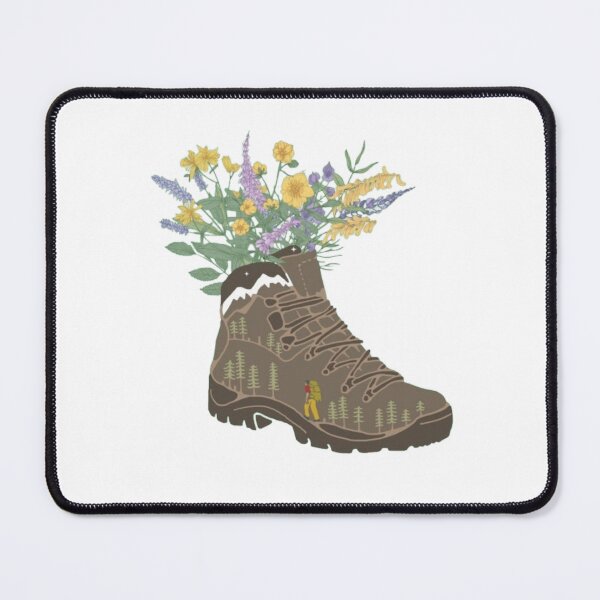 Item preview, wildflower hiking boots designed and sold by BORHIM-ART.