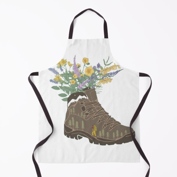 Item preview, wildflower hiking boots designed and sold by BORHIM-ART.