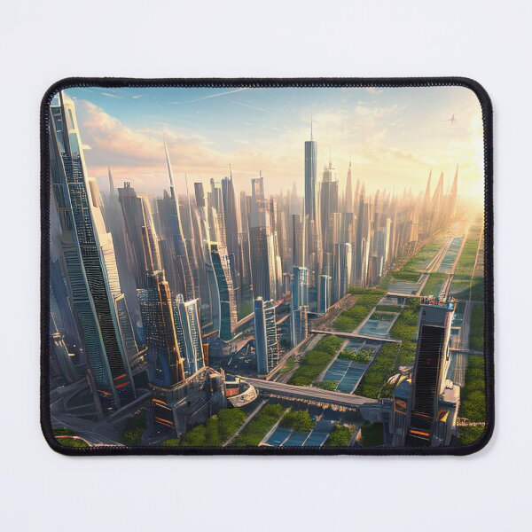Item preview, Journey to a Futuristic Utopian City: Space Ships and a Green Oasis designed and sold by D3monic.