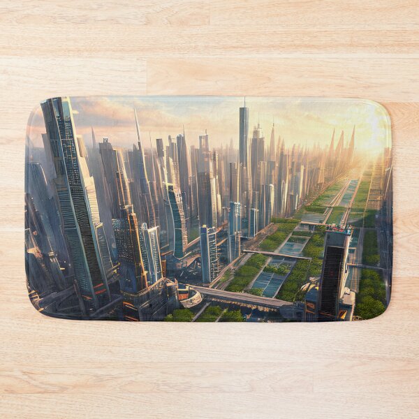 Item preview, Journey to a Futuristic Utopian City: Space Ships and a Green Oasis designed and sold by D3monic.