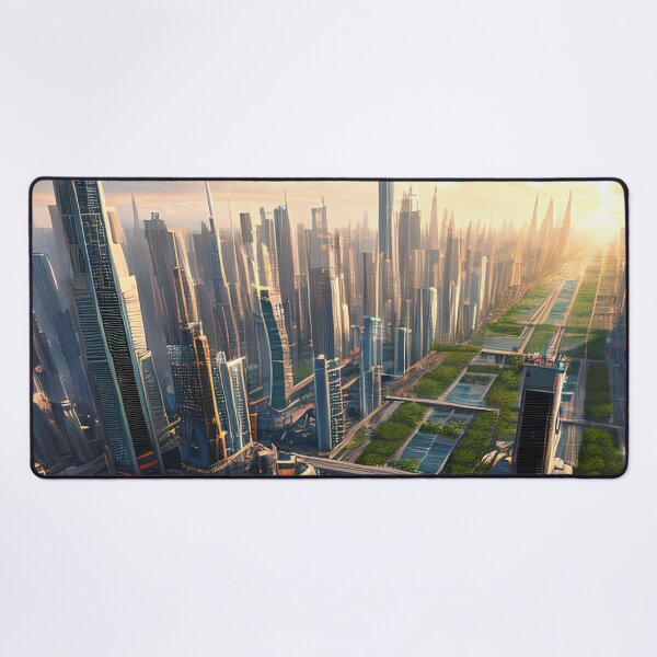 Item preview, Journey to a Futuristic Utopian City: Space Ships and a Green Oasis designed and sold by D3monic.
