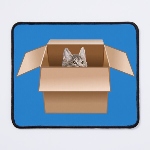 Item preview, Tabby Kitten Peeking from Cardboard Box designed and sold by Deborah Camp.