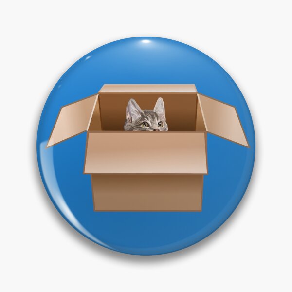 Item preview, Tabby Kitten Peeking from Cardboard Box designed and sold by Deborah Camp.