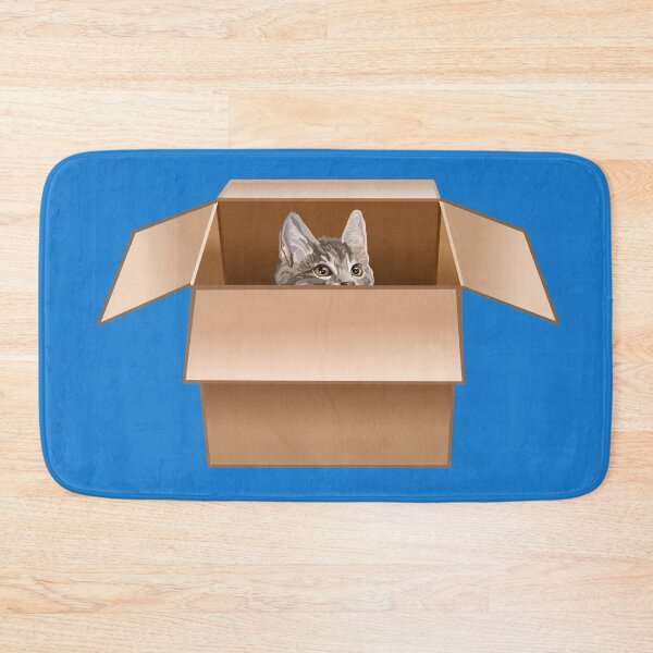 Item preview, Tabby Kitten Peeking from Cardboard Box designed and sold by Deborah Camp.