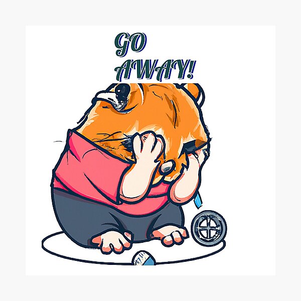 Aperçu de l'œuvre HAMSTER CRYING, GO AWAY  créée et vendue par ANZARUS.