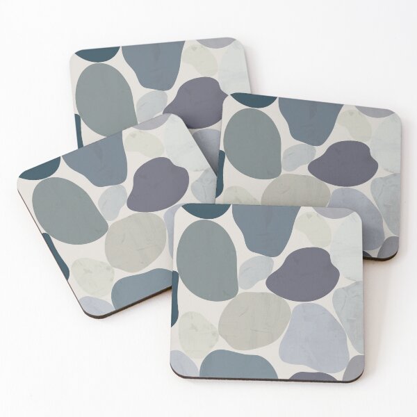 Item preview, Abstract Grey Stones Art, Zen Pebbles, Coastal Decor designed and sold by technicolorable_art.
