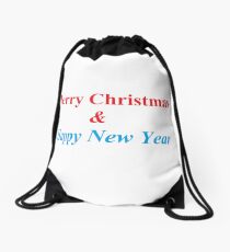 Merry Christmas & Happy New Year - С Новым Годом! Drawstring Bag