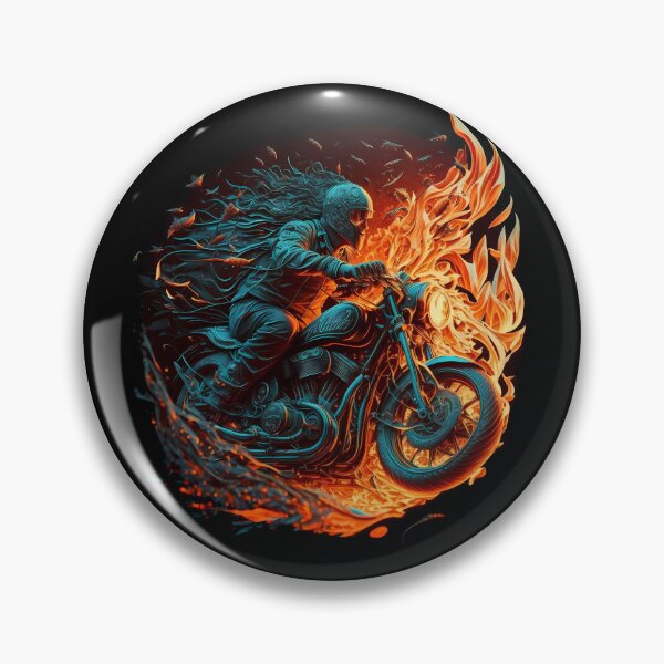 Item preview, Biker in flames designed and sold by Just66.