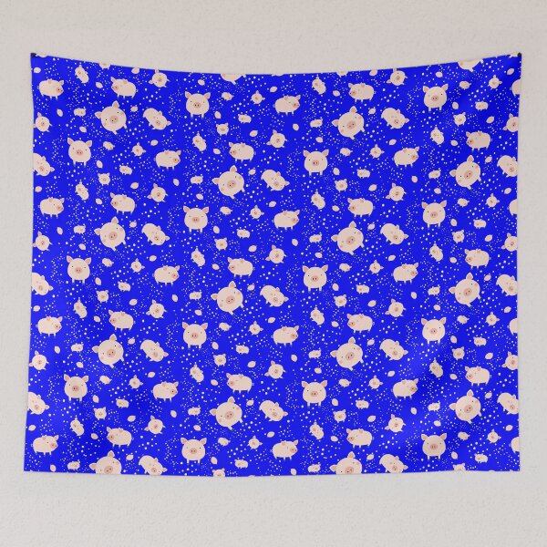 Item preview, Pigs pattern - deep blue background designed and sold by Artxplor.