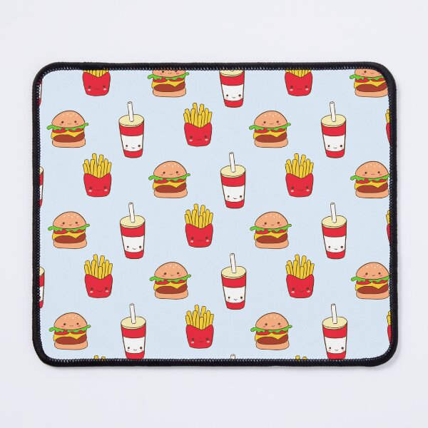 Item preview, Kawaii Hamburger fries and cola pattern  designed and sold by Yarafantasyart.