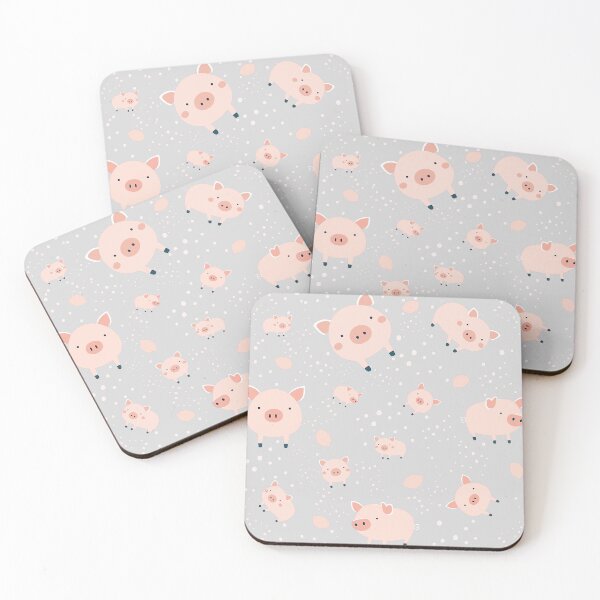 Item preview, Pigs pattern - grey background designed and sold by Artxplor.