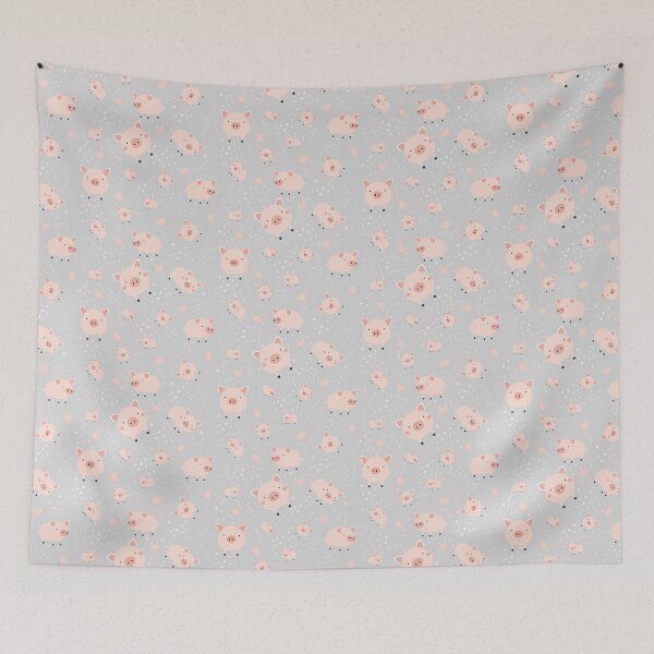 Item preview, Pigs pattern - grey background designed and sold by Artxplor.