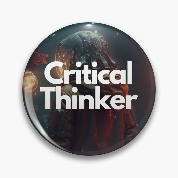 Item preview, Critical Thinker White on Black entrepreneur scary, Futurism, Blender rendering, Sculpture, blotchy colors, Metalcore designed and sold by EmprendeHoy.