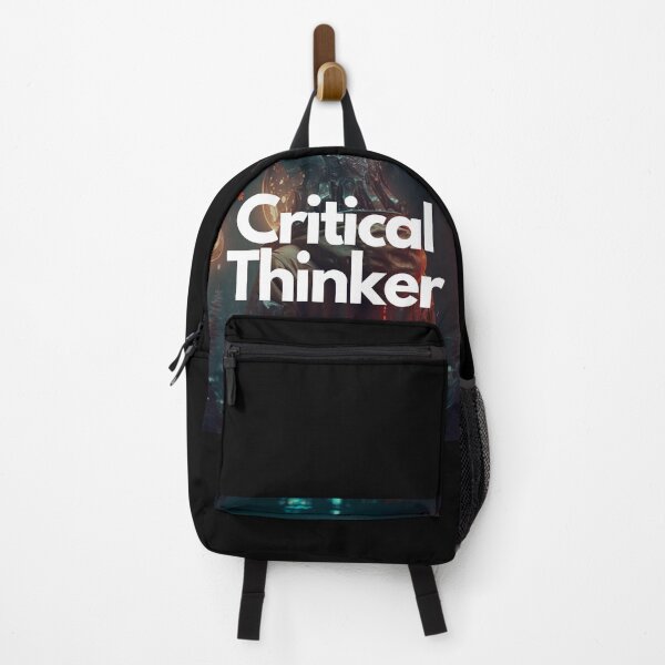 Item preview, Critical Thinker White on Black entrepreneur scary, Futurism, Blender rendering, Sculpture, blotchy colors, Metalcore designed and sold by EmprendeHoy.