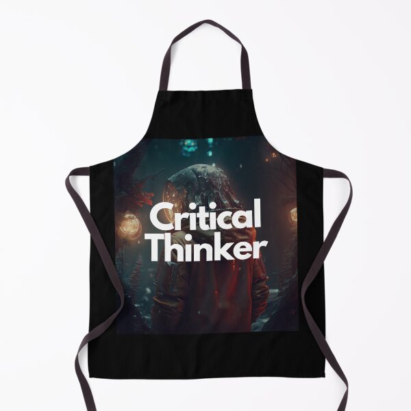 Item preview, Critical Thinker White on Black entrepreneur scary, Futurism, Blender rendering, Sculpture, blotchy colors, Metalcore designed and sold by EmprendeHoy.