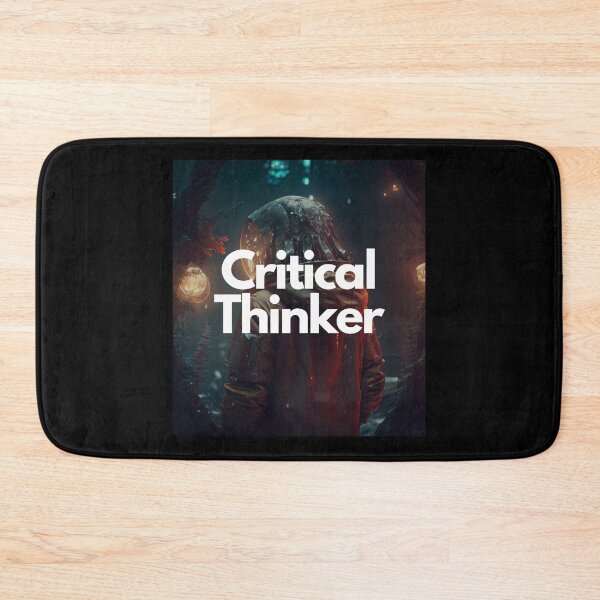 Item preview, Critical Thinker White on Black entrepreneur scary, Futurism, Blender rendering, Sculpture, blotchy colors, Metalcore designed and sold by EmprendeHoy.