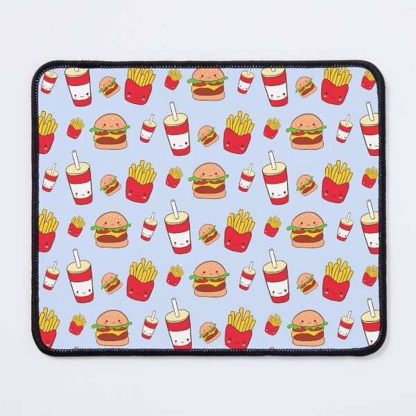 Item preview, Kawaii Hamburger fries and cola pattern  designed and sold by Yarafantasyart.