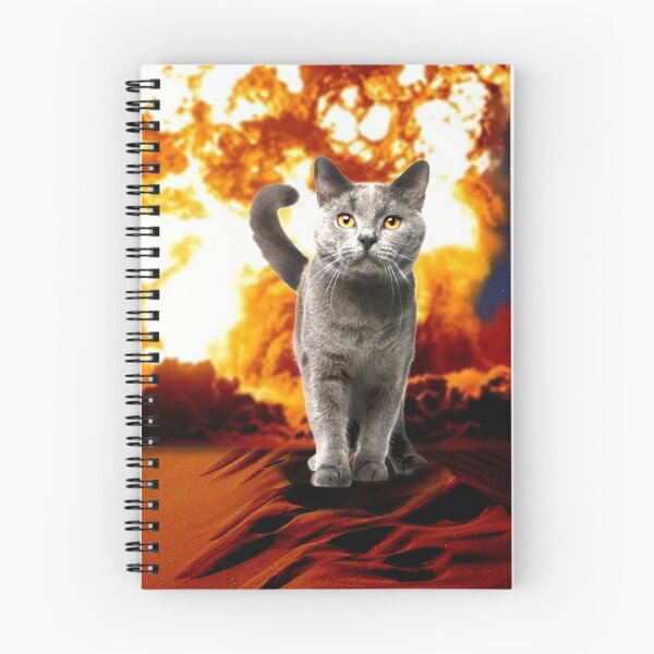 Item preview, Cat Explosion Action movie Crazy Art Galaxy Space kitty designed and sold by BestPaintings.