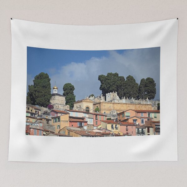 Item preview, Church and cemetery on top of the hill in Menton France designed and sold by goceris.