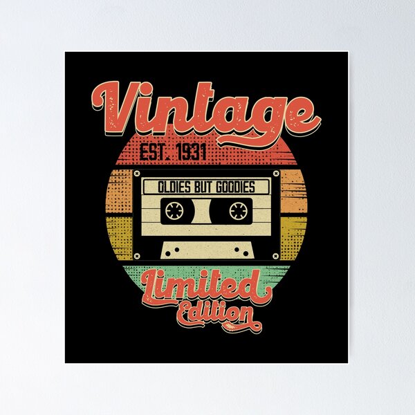 Item preview,  Vintage Retro 1931 Cassette Tape Oldies But Goodies Limited Edition  designed and sold by Whimsical  Thinker.