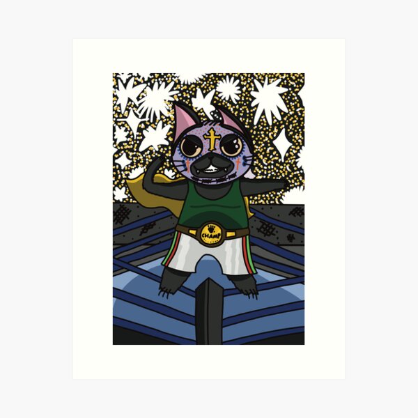 Item preview, Travis the Wrestling Cat designed and sold by sevenbells.